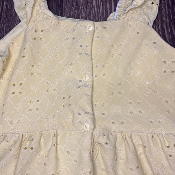 Girls bright yellow dress size 7 with buttons down the back, super cute!! - Picture 3 of 4